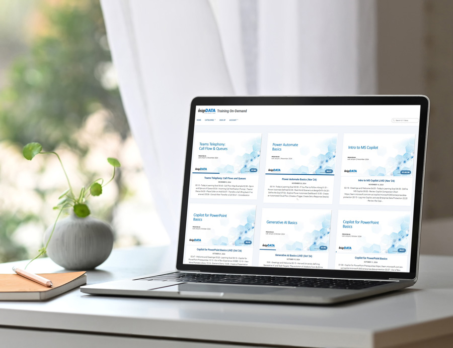 designDATA Training On-Demand Dashboard